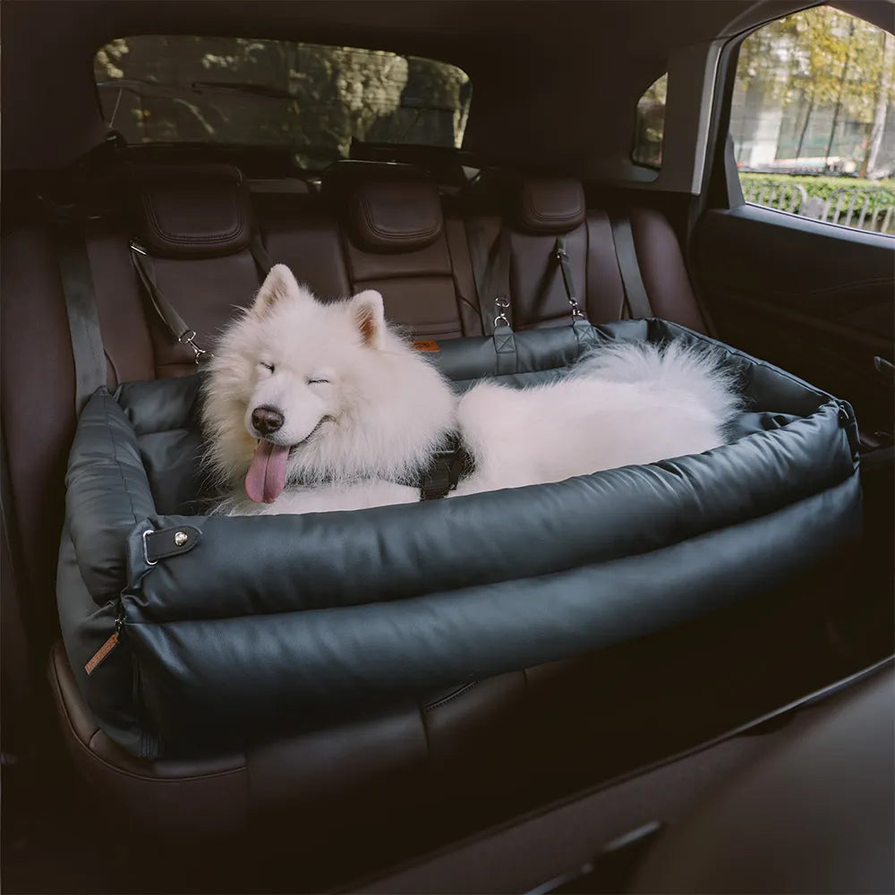 Large Comfy-Lux Dog Car Seat Booster Bed - Comfort Edition